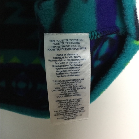 Chaps S Fleece Vest Aztec Pattern Colorful NWOT - Picture 4 of 7